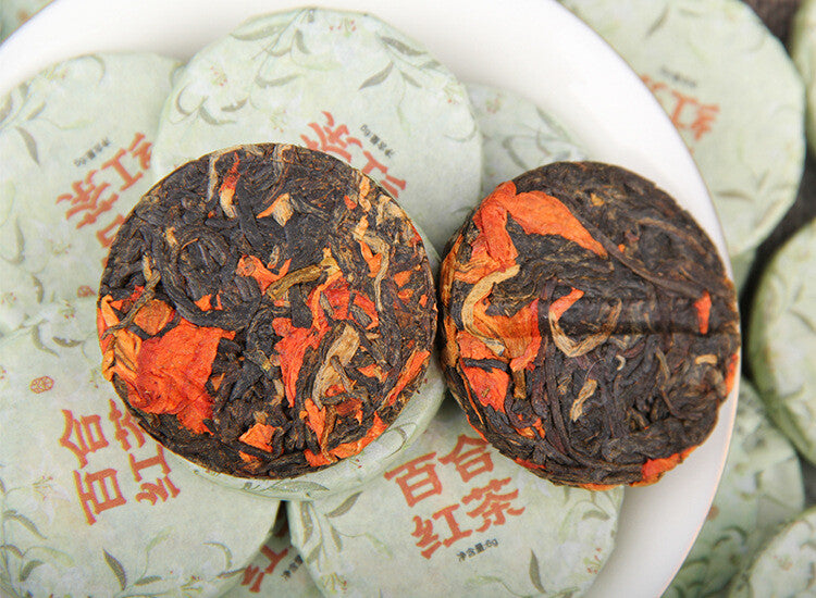 Fongqing Dianhong Premium Floral Tea Blend Yunnan Red Tea Lily Flower Tea