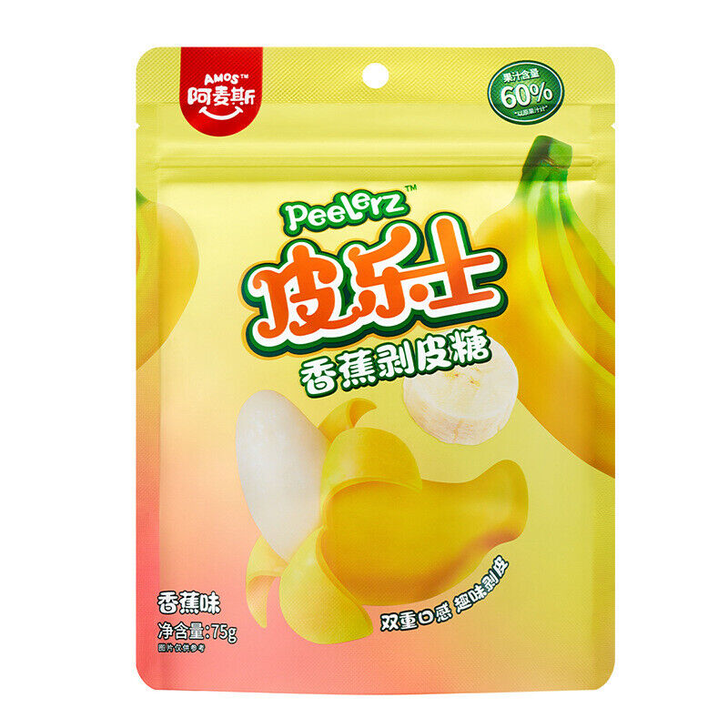 Fruit Peeling Juice Gummy 75g Snack Candy Banana and Mango Flavor