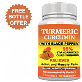Turmeric With 95% Curcumin Joint and Muscle Pain Relief With Black Pepper