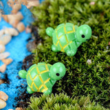 8pcs Green Little Turtle Decoration Supplies Garden Deco Creative Handicrafts