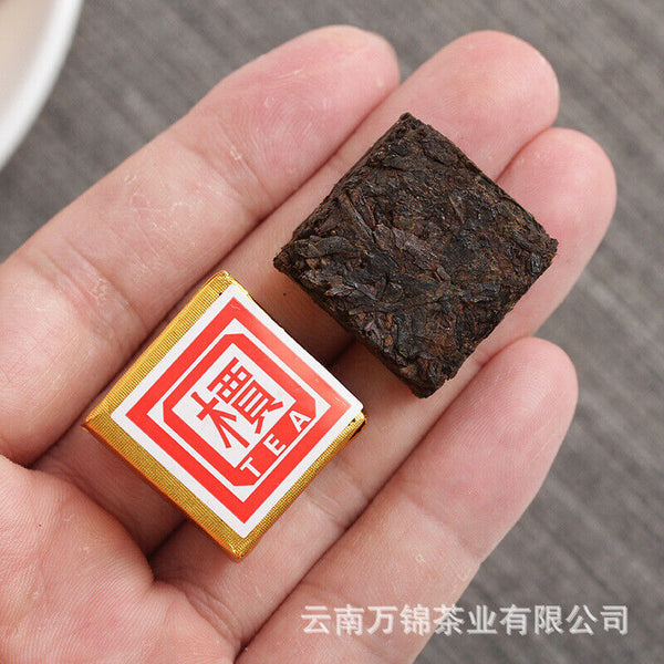 Small Gold Tea Brick 500g Mini Tuo Tea Small Square Brick Aged Pu-erh Ripe Tea