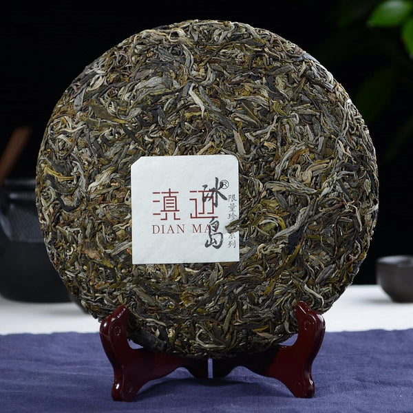yr 357g Bin Dao Raw Puerh Tea Cake, Natural and Aged Sheng Pu Erh Tea