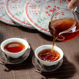 357g/Cake Yunnan Pu'er Tea Cooked Tea Cake Yunnan Qizi Cake Tea Pure Ingredients