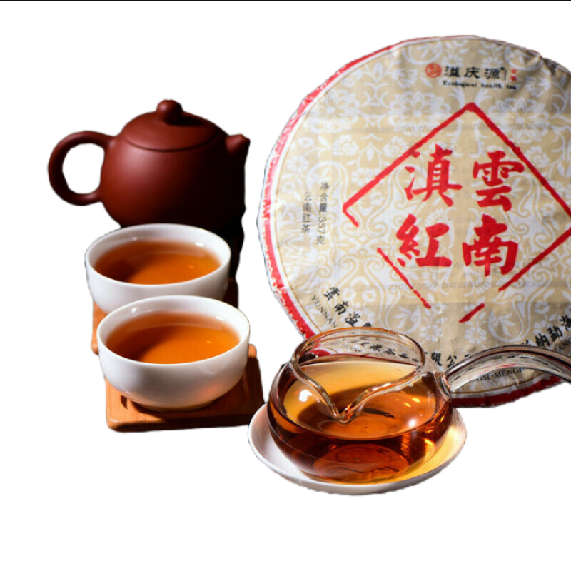 Yunnan Sun Dried Ancient Arbor Tree Tea 357g Dianhong Dian Hong Black Tea Cake Main image