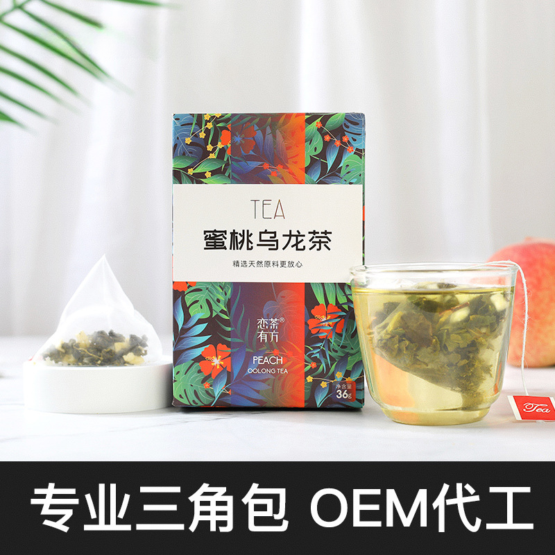 Honey Peach Flower Fruit Tea Triangle Bag Cold Soaked Tea White Peach Oolong