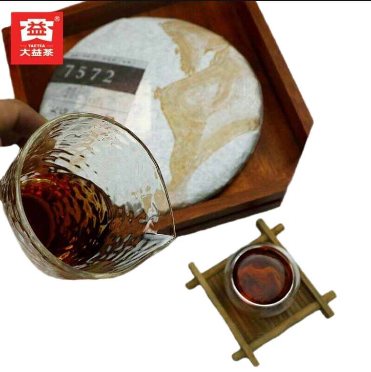100% Authentic Ripe Puerh Tea Health Care 357g TAETEA Dayi 7572 Shu Puer Chinese Secondary image
