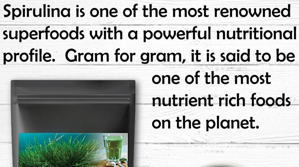 Spirulina Powder Organic 100% Pure Non-Gmo Non-Irradiated 2.2 lbs. (1 kilo)