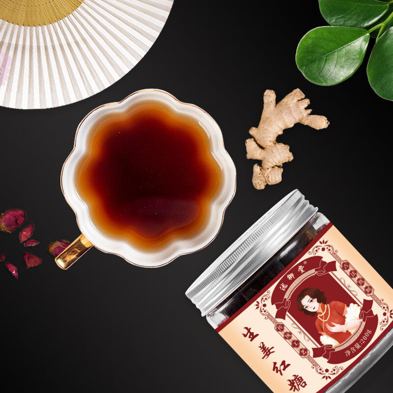 Organic Ginger Rose Red Sugar Blocks 200g Jar, Ancient Method, Women's Care