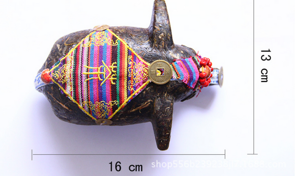260g Yunnan Pu'er Raw Tea Ornaments Pu'er Tea Sculpture Ornaments Small Elephant