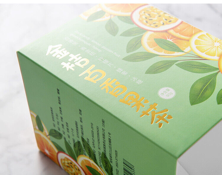 Freeze dried citrus, passion fruit, honey tea, lemon slices, flower fruit tea