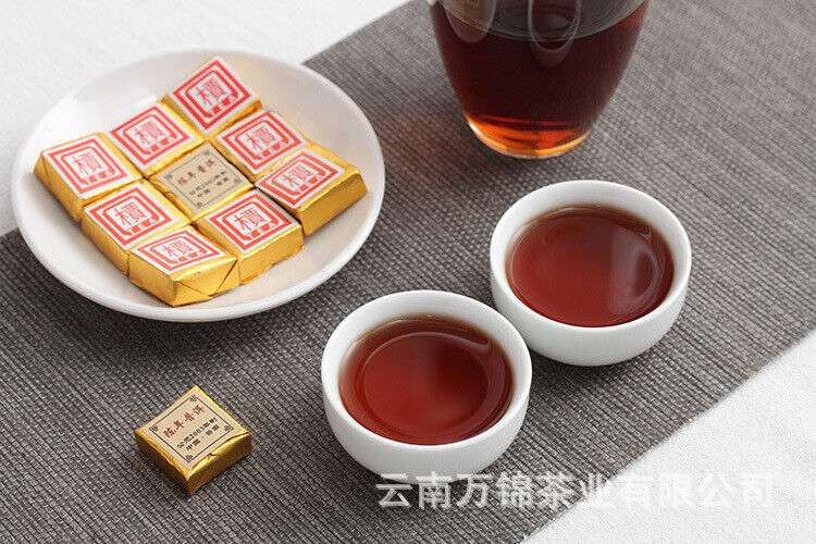 Small Gold Tea Brick 500g Mini Tuo Tea Small Square Brick Aged Pu-erh Ripe Tea