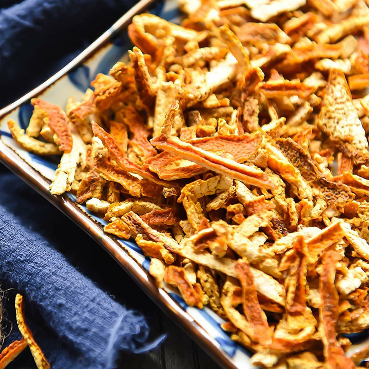Dried Orange Peel To Make Syrup of Plum Fruit Tea Relieve A Cough Health Care