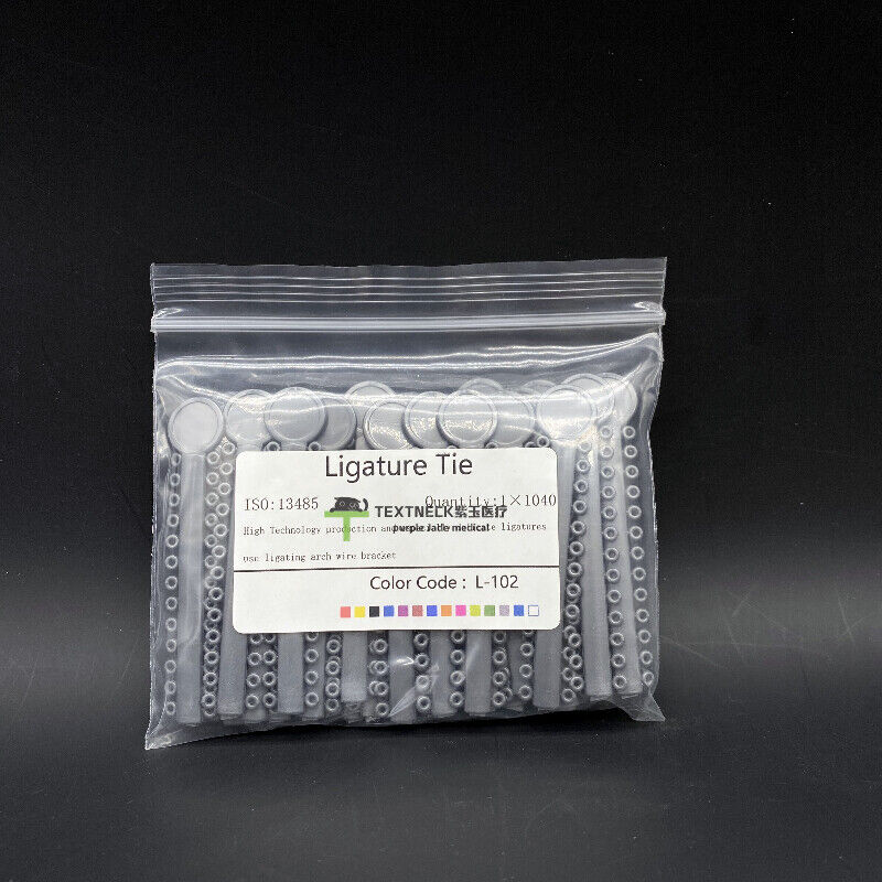 Grey Dental Orthodontics Elastic Elastomeric Ligature Ties Braces Bands New 1Bag