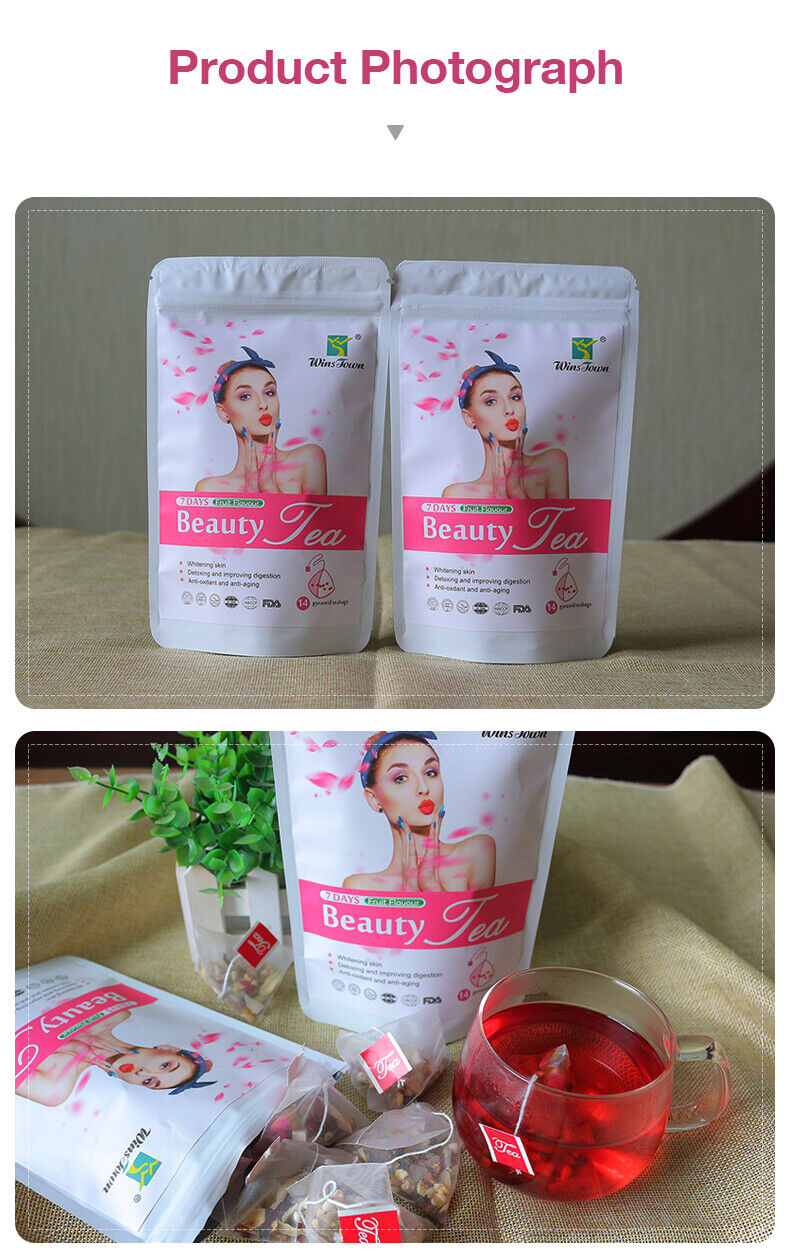 Skinny Tea Skin Beauty Glow Herbal Glowing Skin Complexion 7 Days Beauty Tea