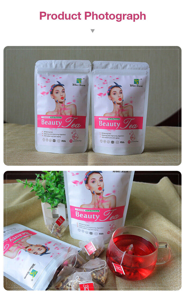 Skinny Tea Skin Beauty Glow Herbal Glowing Skin Complexion 7 Days Beauty Tea