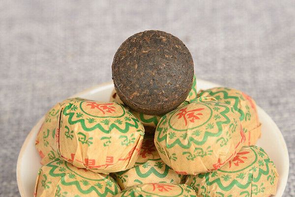 500g Yunnan Pu'er Ripe Tea Leaves Original Flavor Ripe Tea Mini Tuocha