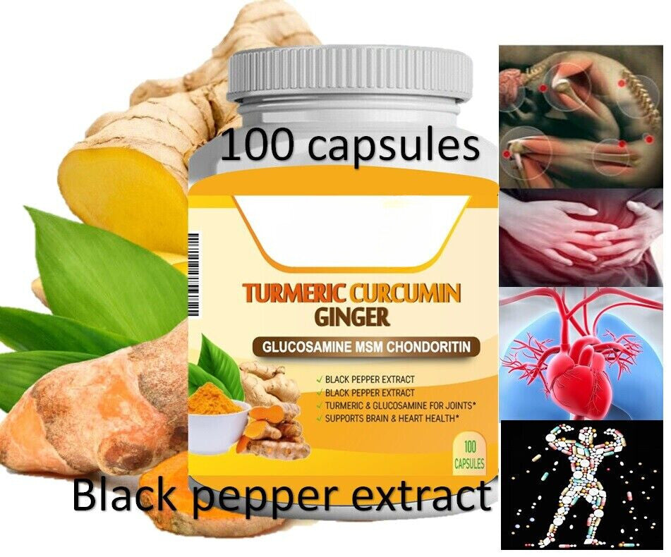 Turmeric Curcumin with Ginger and Bio pepper 2600mg Triple Strength Capsules 120 Main image