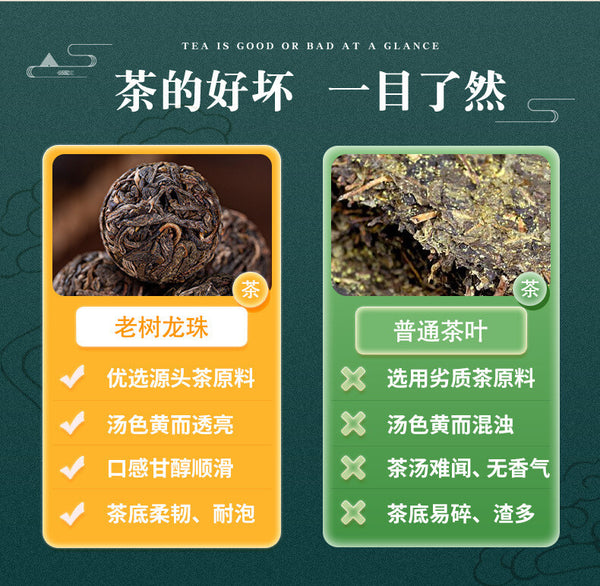 Premium Old Tree Longzhu Yunnan Pu-erh Longzhu Raw Tea Fokeng Loose Leaf