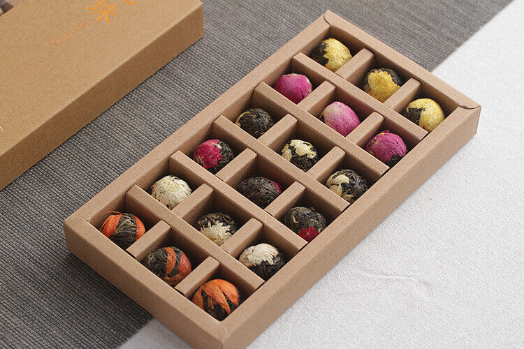 Yunnan Pu-erh Flower Tea Dragon Pearl 18 raw tea 6 flavor combination flower tea