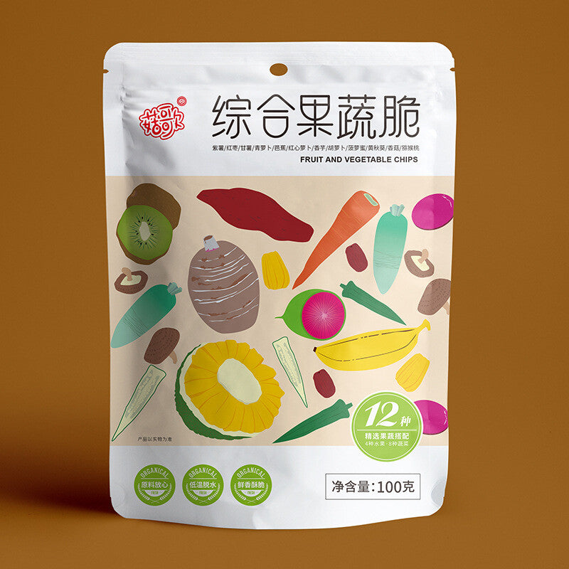 Dried Shiitake Mushroom Freeze-Dried Snack 12-Variety Mixed Vegetable Crisps
