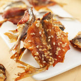 Fish Thai Snack Sesame Roasted Scallop Fillets Spicy Seafood Snack 40g * 3 Bags