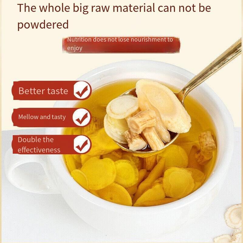 Codonopsis Astragalus Yuzhu American Ginseng Health Tea 7g*10 Yuanqi Sibao Tea