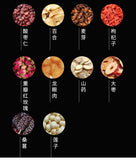 Herbal Tea with Sour Jujube Seed Lily Poria Goji Berries and Rose