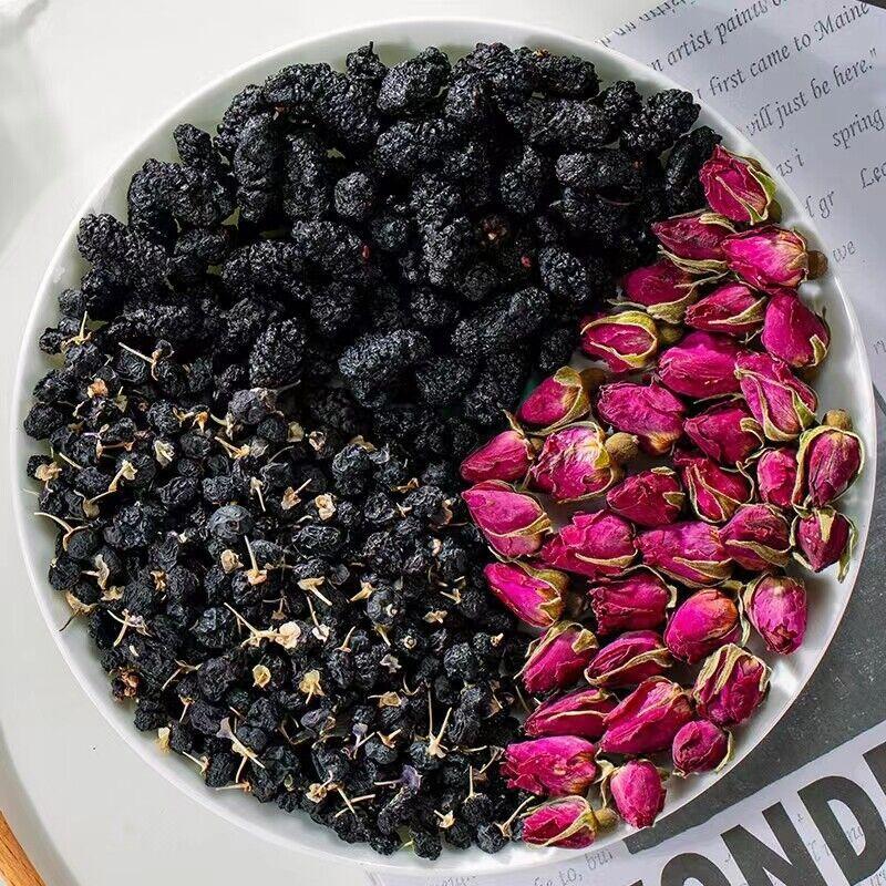 Natural Black Goji Berry Mulberry Rose Combination Women's Tea -125g Secondary image