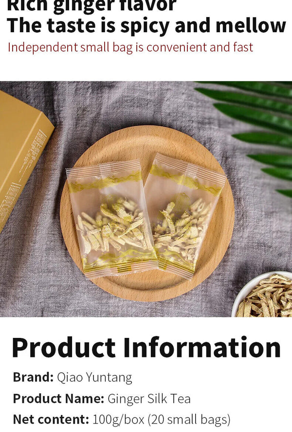Ginger Silk Tea Healthy Herb Tea Bag 100g/3.52oz