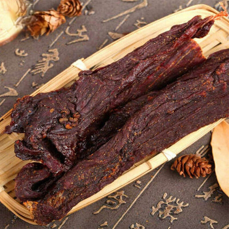 Chinese Food Snacks keerqin Beef jerky科尔沁风干牛肉手撕牛肉干原味 五香 香辣 孜然250g Main image
