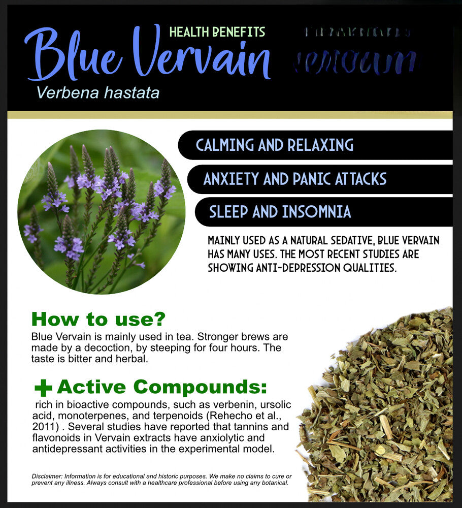 Blaues Eisenkraut Kraut Bio Beruhigend Reines Nervengift c/s (Verbena Hastata) Main image