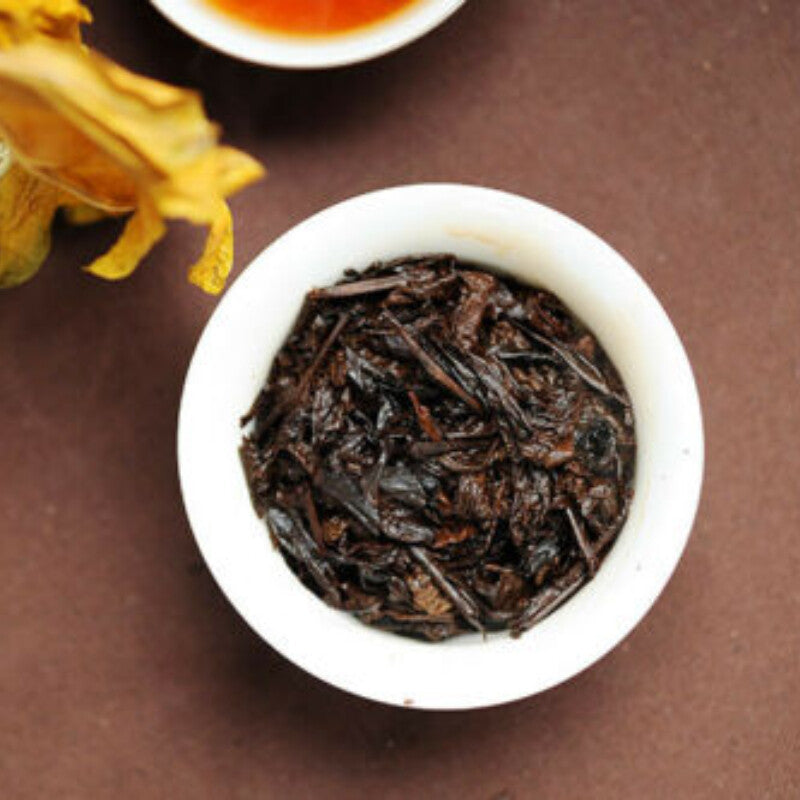 PU'ER Tea Lao Man E Pu-erh Tea Brick 500g Ripe Puer Ancient Tree Pu'er Tea