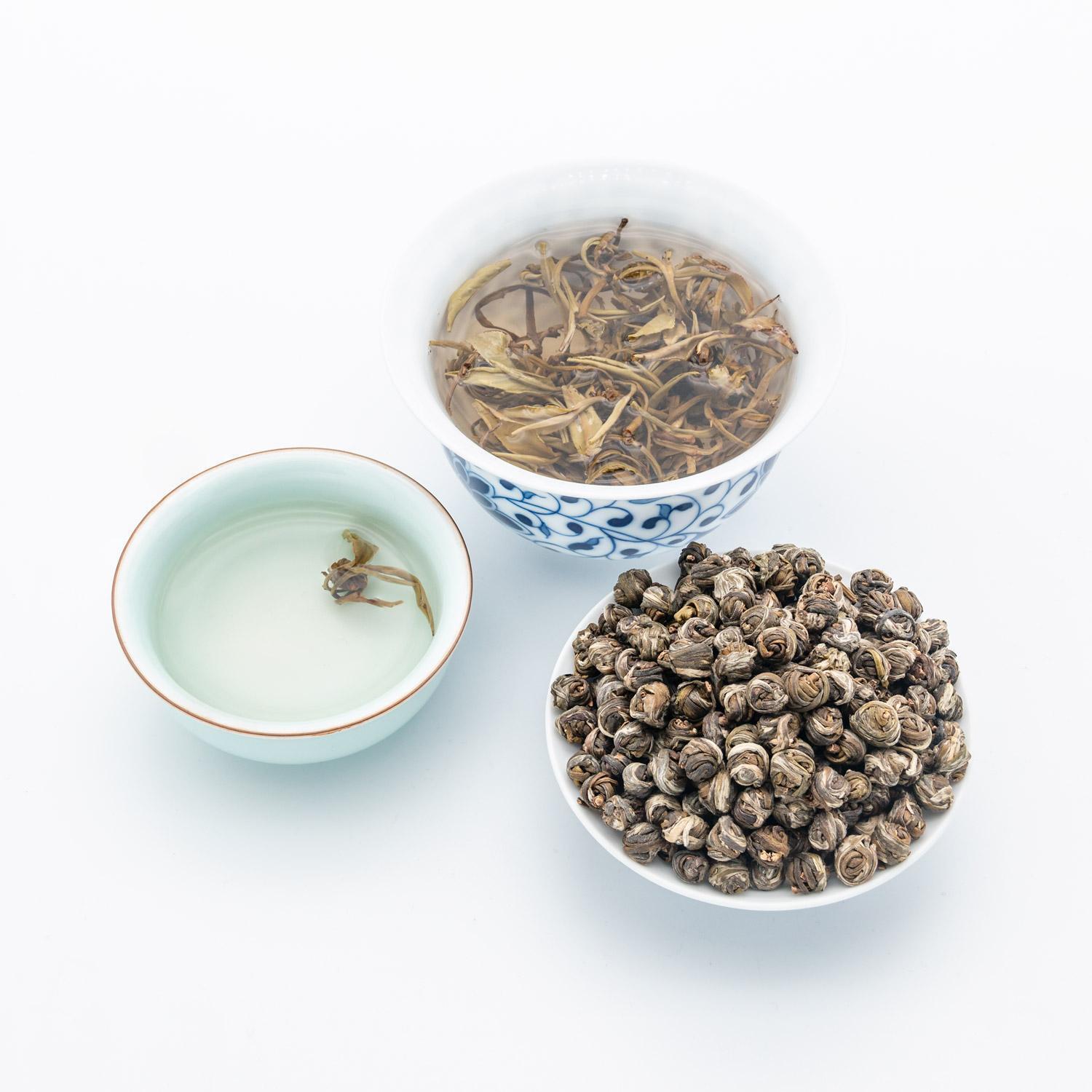 100g High quality and fragrant aroma Chinese Jasmine Pearls Green Tea 1st Grade Main image
