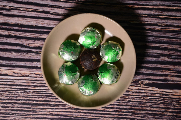 Yunnan lotus leaf mini tuo tea cake gold brick pu-erh tea ripe tea loose 500g