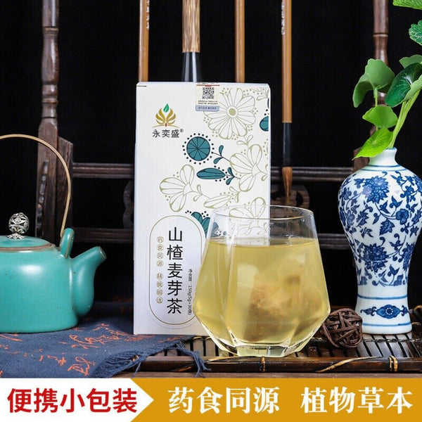 Hawthorn Malt Shan Yao Chicken Herbal Tea Bags Natural Digestive Aid Blend