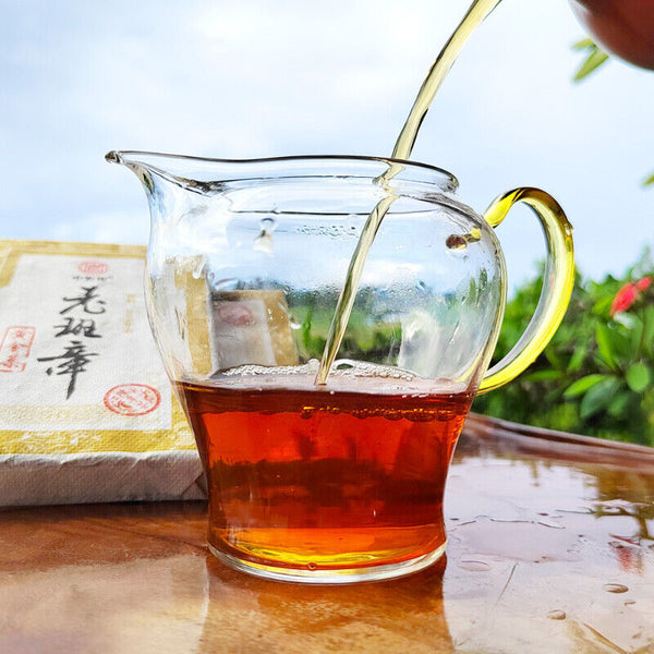 200g Aged Pu'er Cha Tea Premium Lao Ban Zhang Gold Leaf Lao Tea Brick Black Tea