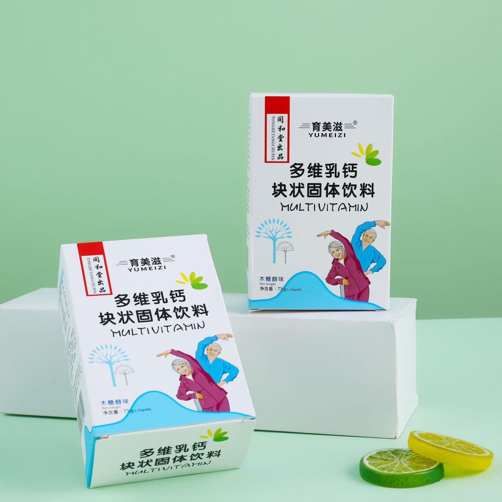 Multivitamin Milk Calcium Solid Drink Middle Aged Vitamin c Collagen Calcium