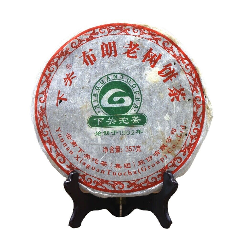 Since 1902 Puercha Health Care 357g Top Xiaguan Shen Puer Cake Bulang Old Tree