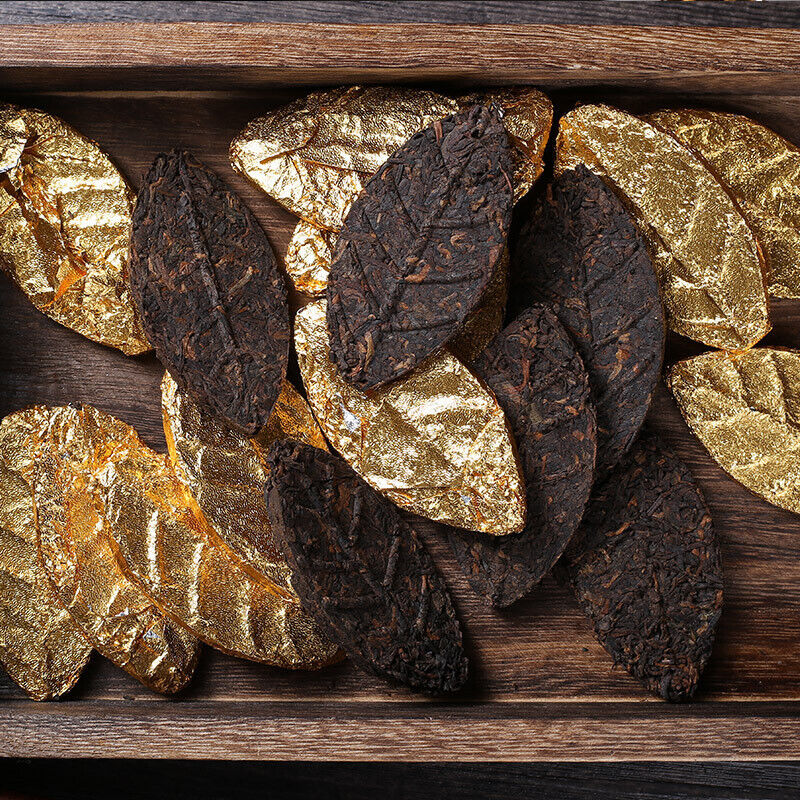 Yunnan Pu'er Golden Leaf Menghai Ripe Tea 500g Ripe Tea Golden Leaf