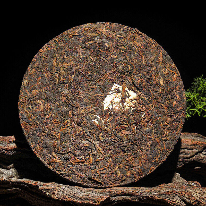 357g Brown Mountain Ancient Tree Ripe Tea Cake Yunnan Pu'er Ripe Tea