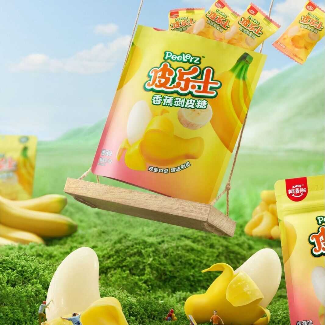 Fruit Peeling Juice Gummy 75g Snack Candy Banana and Mango Flavor Main image