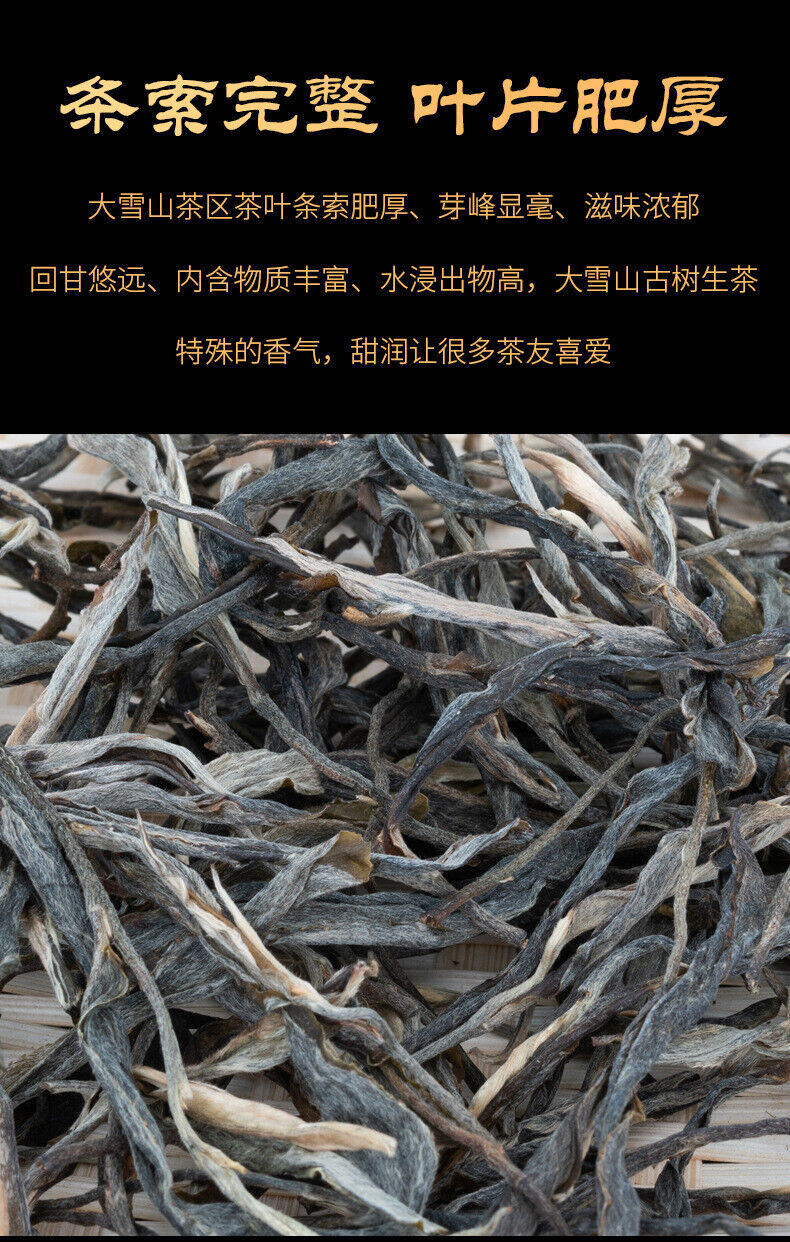 500g Daxueshan Ancient Tree Puerh Raw Tea Orchid Scented Sun Green Loose Tea