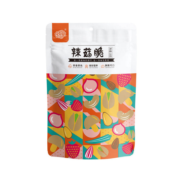 Ready-to-Eat Mixed Snack Spicy Shiitake Mushroom Chips with Chili Peanuts