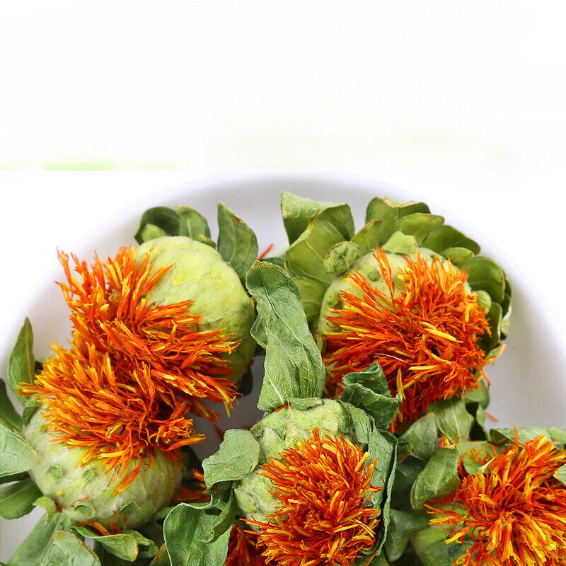 Straw Saffron Heads Straw Saffron Orange Pineapple Dried Flowers 500g
