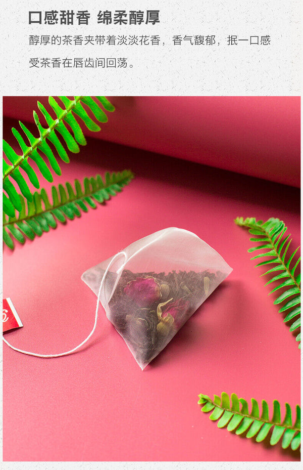 Rose Black Tea Dried Rose Petals Ceylon Black Tea Flower Blend Tea Bags