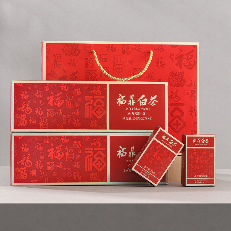 100g Fuding White Tea 2018 Shou Mei Old White Tea Date 5 Boxes of Small Squares Main image