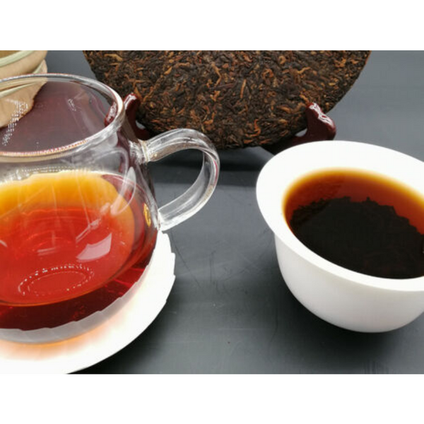 Tea Puerh Tea Cake Ripe Puer Cooked 357g Yunnan Tong Qing Hao Yiwu Mt. Old