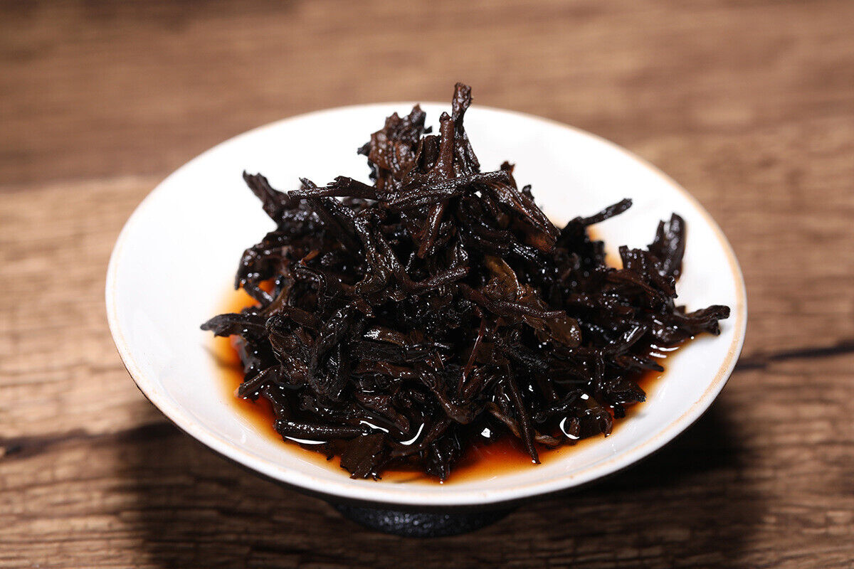 357g Yunnan OldPanzhang Puerh Ripe Tea Cake Menghai Flavor Pure Material