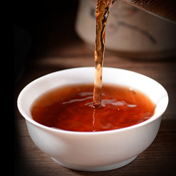 TeaPu-Erh Cooked Tea Cake Yunnan Ecological Pu'er Black Tea Organic 357g Palace Old
