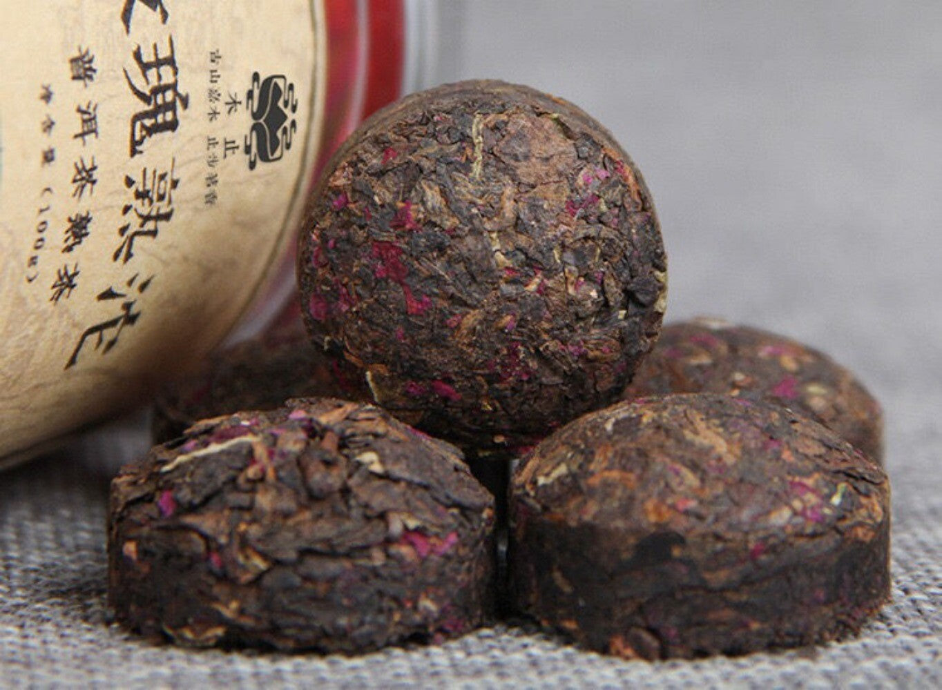 Yunnan Rose Ripe Pu-erh Mini Tuo Tea 100g Canned Loose Fragrant Blend